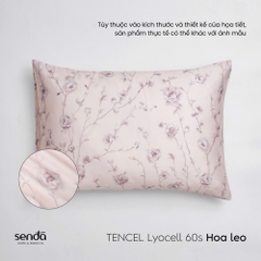 Vỏ gối nằm Lụa Tencel 60S họa tiết - Hoa leo