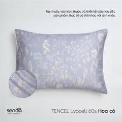 Vỏ gối nằm Lụa Tencel 60S họa tiết - Hoa cỏ