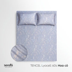 Bộ ga gối 3 món Lụa Tencel 60S họa tiết - Hoa cỏ