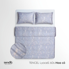 Vỏ chăn chần bông Lụa Tencel 60S họa tiết - Hoa cỏ