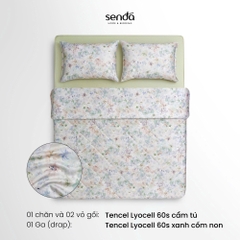 Vỏ chăn chần bông Lụa Tencel 60S họa tiết - Cẩm tú