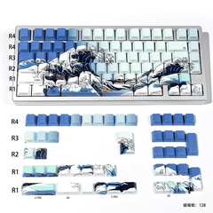 Keycap CMK Wave of Kanagawa PBT Dye-sub Cherry Profile