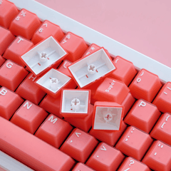 Keycap Aifei Semi-transparent Orange Red ABS Double-shot Cherry Profile