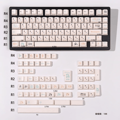 Keycap CMK PBT Unicorn Music PBT Dye-sub Cherry Profile