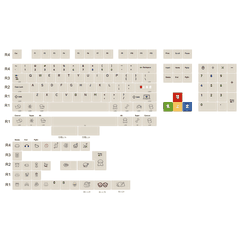 Keycap Puppies PBT Dye-sub Cherry Profile