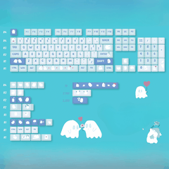 Keycap Blue Ghost PBT Dye-sub Cherry Profile