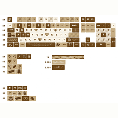 Keycap Caramel Macchiato PBT Dye-sub Cherry Profile