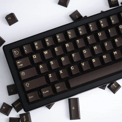 Keycap Aifei ABS Semi-transparent Black Gold ABS Double-shot Cherry Profile