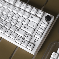 Keycap CMK PBT Black on White Song Ngữ