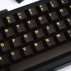 Keycap Aifei ABS Semi-transparent Black Gold ABS Double-shot Cherry Profile