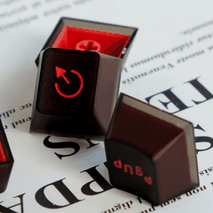 Keycap Aifei ABS Semi-transparent Red Neon ABS Double-shot Cherry Profile