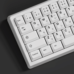 Keycap CMK PBT Black on White Song Ngữ