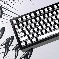 Keycap NDN Comic Style Monochrome PBT Dye-sub Cherry Profile