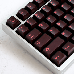 Keycap Aifei ABS Semi-transparent Red Neon ABS Double-shot Cherry Profile