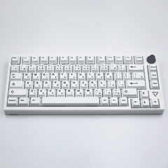 Keycap CMK PBT Black on White Song Ngữ