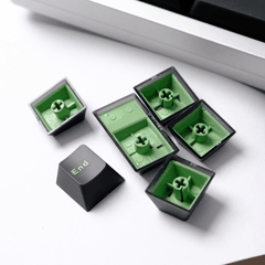 Keycap Aifei ABS Semi-transparent Dark Green ABS Double-shot Cherry Profile