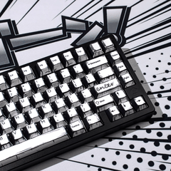 Keycap NDN Comic Style Monochrome PBT Dye-sub Cherry Profile