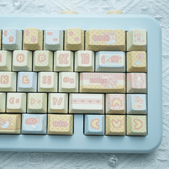Keycap Rainbow Bunny PBT Dye-sub Cherry Profile