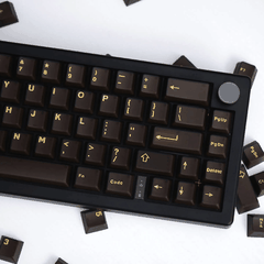 Keycap Aifei ABS Semi-transparent Black Gold ABS Double-shot Cherry Profile