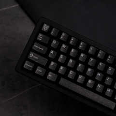 Keycap Aifei ABS Semi-transparent Glitter Black ABS Double-shot Cherry Profile