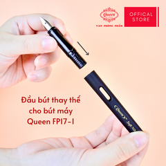 Queen - Bộ Phụ Kiện Bút Máy FPA-01 (1 Ngòi Trơn, 1 Ngòi Nét Hoa, 1 Bơm vệ sinh) (Sử dụng cho bút máy FP17) (24 Bộ/Hộp)