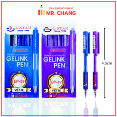 G-Star Bút Gel GP07 Ngòi 0.5mm Mực Xanh, Tím (12 Cây/ Hộp; 12 Hộp/ Lốc)