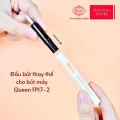 Queen - Bộ Phụ Kiện Bút Máy FPA-01 (1 Ngòi Trơn, 1 Ngòi Nét Hoa, 1 Bơm vệ sinh) (Sử dụng cho bút máy FP17) (24 Bộ/Hộp)