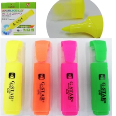 G-Star Bút Dạ Quang SJ02 (Vàng, Cam, Hồng, Lá) (10 Cây/Hộp; 10 Hộp/ Lốc; 120 Hộp/ Thùng)