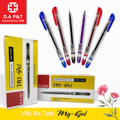 D-A P&T Bút Bíc Nước Mygel MY521 (Tím, Xanh, Đỏ, Đen) (12 Cây/Hộp; 12 Hộp/ Lốc; 96 Hộp/ Thùng)