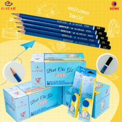 G-Star Bút Chì Gỗ P333- 2B; 3B; 4B; 5B; 6B (12 Cây/Hộp; 12 Hộp/Lốc; 240 Hộp/ Thùng)