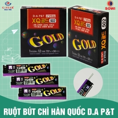 G-Star Ruột Bút Chì D.A P&T Gold 0.5mm 2B 502 (12 Tuýp/Hộp Giấy; 6 Hộp Giấy / Lốc; 20 Lốc/ Thùng)