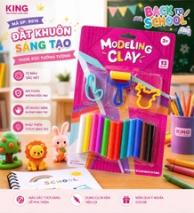 Đất Nặn Kèm Khuôn Tạo Hình 12 Màu Mã 8016 (96 Vỉ/Thùng)