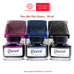 Queen - Mực Viết Máy NỮ HOÀNG 30ml (Xanh, Tím, Đen) (12 Lọ/Lốc; 6 Lốc/Thùng)