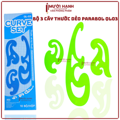 Win Q Bộ 3 Cây Thước Parabol Lớn QL03 (10 Bộ/ Hộp; 5 Hộp/ Lốc)