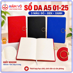 Sổ Da A5 01-25 (24 Quyển/ Lốc; 120 Quyển/Thùng)