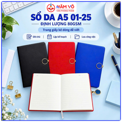 Sổ Da A5 01-25 (24 Quyển/ Lốc; 120 Quyển/Thùng)
