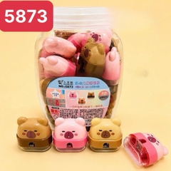 Gọt Bút Chì 1 Lỗ Capy Bara 5873 (28 Cái/ Hộp; 24 Hộp/ Thùng)