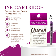 Queen Ống Mực Queen FIC-034 Ống Lớn 34mm (12 Ống/ Hộp; 12 Hộp/ Lốc) (Mực Xanh, Tím)