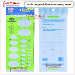 WinQ Thước Vẽ Hình Ellipse E606 (10 Cây/ Hộp; 5 Hộp/ Lốc)