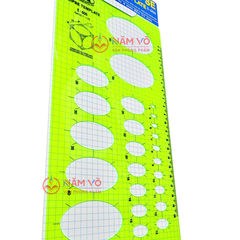 WinQ Thước Vẽ Hình Ellipse E606 (10 Cây/ Hộp; 5 Hộp/ Lốc)