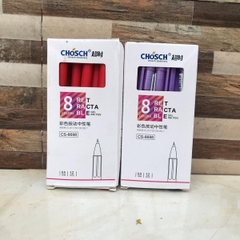 . Bút Chosch Mực Nước CS8698 (Xanh, Tím, Đỏ, Đen) (12 Cây/Hộp; 12 Hộp/ Lốc; 12 Lốc/Thùng)