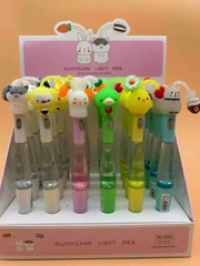 Bút Đèn Gel Hình Kim Tuyến Nước HLL062 (24 Cây/Hộp) - MỰC XANH