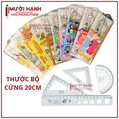 Thước Bộ Nút Cứng Aihao 20CM (4 Cây/Bộ) (40 Bộ/Hộp) (16 Hộp/Thùng)