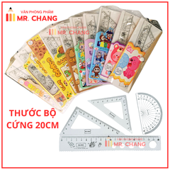 Thước Bộ Nút Cứng Aihao 20CM (4 Cây/Bộ) (40 Bộ/Hộp) (16 Hộp/Thùng)