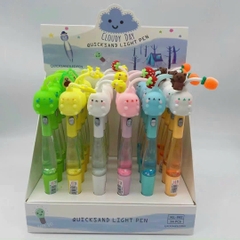 Bút Đèn Gel Hình Kim Tuyến Nước HLL062 (24 Cây/Hộp) - MỰC XANH