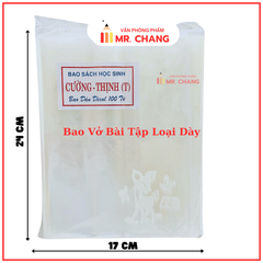 Bìa BAO SÁCH Kiếng Trong CÓ NAI DÀY Khổ Thường (10 Tờ/Cuộn; 100 Tờ/Xấp)