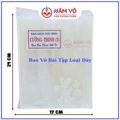 Bìa BAO SÁCH Kiếng Trong CÓ NAI DÀY Khổ Thường (10 Tờ/Cuộn; 100 Tờ/Xấp)