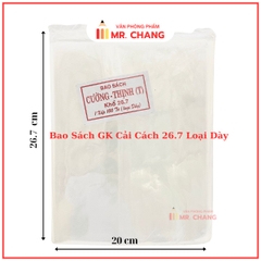 Bìa Bao Sách Kiếng Trong DÀY Khổ 26.7 (10 Tờ/Cuộn; 100 Tờ/Xấp; 30 Xấp/ Bao)