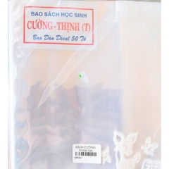 Bìa BAO SÁCH Kiếng Trong CÓ NAI DÀY Khổ Thường (10 Tờ/Cuộn; 100 Tờ/Xấp)