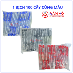 Bút Bi Aihao Đầu Bấm 207 BỊCH (100 Cây/ Bịch; 32 Bịch/Thùng)